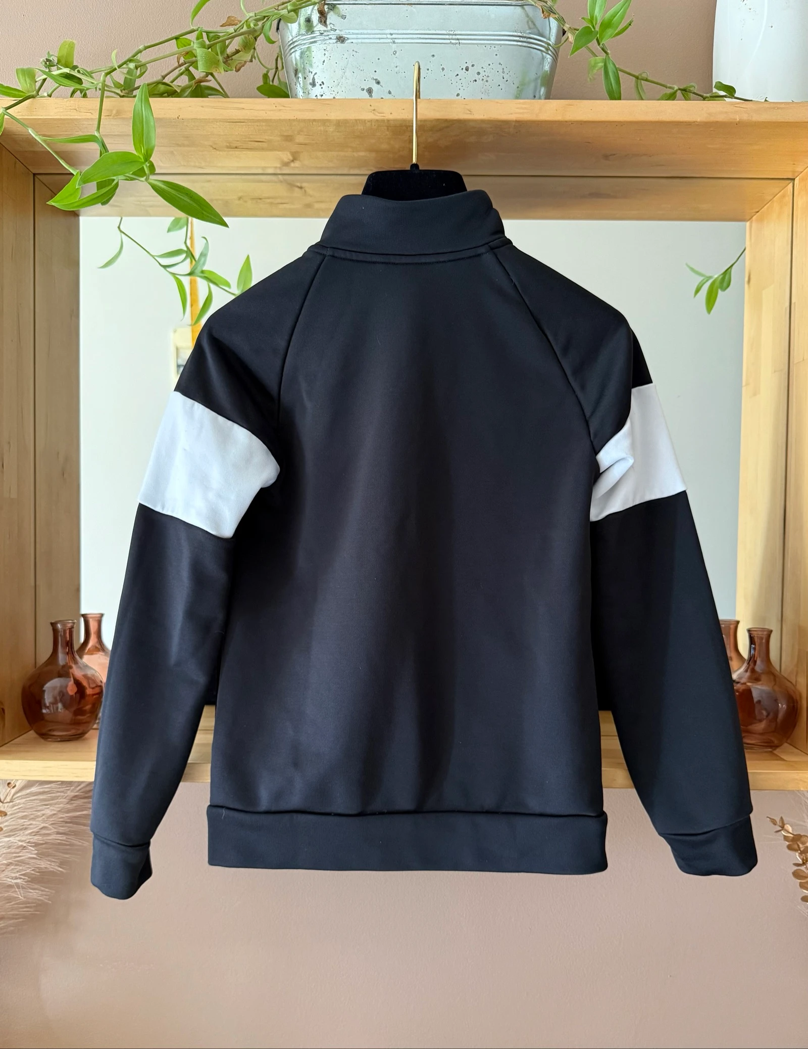 Veste Adidas Criança 9-10 Anos 140 Preta & Branca com Zíper – Muito Bom Estado – photo 2